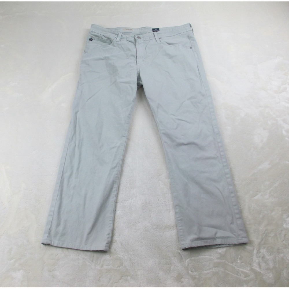 AG Adriano Goldschmied Pants‎ Mens 36 Green Chino Protege Straight HEMMED 36X28*